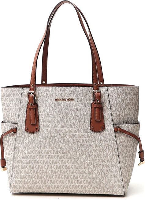 michael kors voyager small logo tote bag|michael kors saffiano tote large.